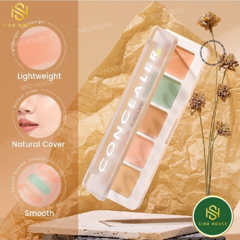Bảng Phấn Triệt Sắc Che Khuyết Điểm 5 Ô FOCALLURE Color Concealer Palette
