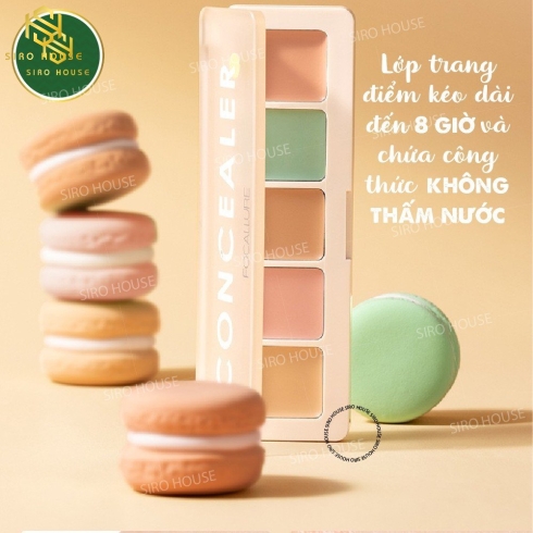 Bảng Phấn Triệt Sắc Che Khuyết Điểm 5 Ô FOCALLURE Color Concealer Palette