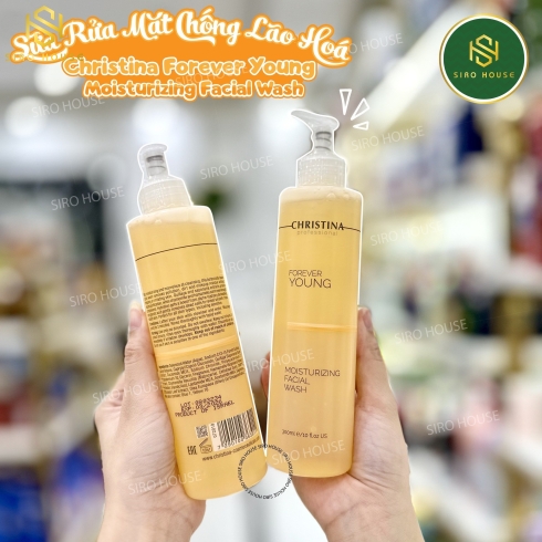 Sữa rửa mặt chống lão hoá CHRISTINA Forever Young Moisturizing Facial Wash 300mL 