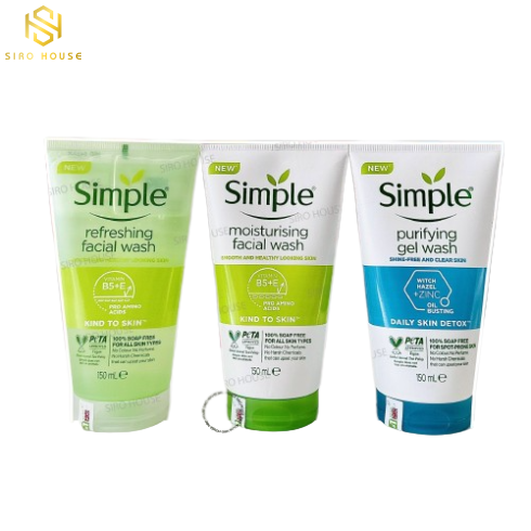 Sữa rửa Mặt SIMPLE 150mL