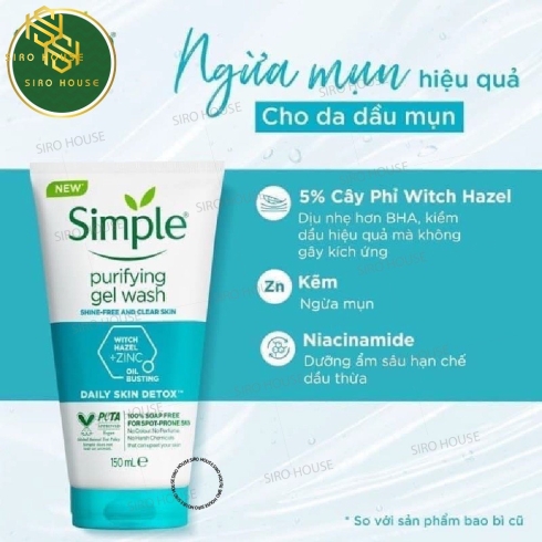 Sữa rửa Mặt SIMPLE 150mL