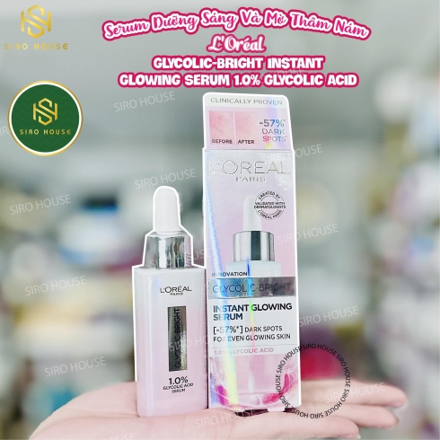 Tinh chất dưỡng trắng LOREAL Glycolic Bright Instant Glowing Serum 30mL