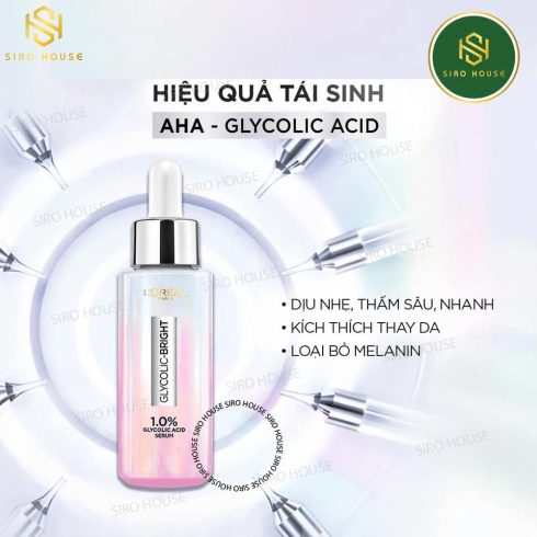 Tinh chất dưỡng trắng LOREAL Glycolic Bright Instant Glowing Serum 30mL