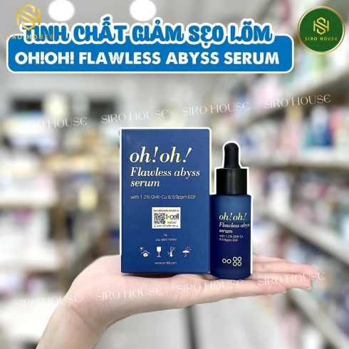 Tinh Chất Giảm Sẹo Lõm OH! OH! Flawless Abyss Serum (with 1.2% GHK-Cu & 9.9ppm EGF) (20ml)