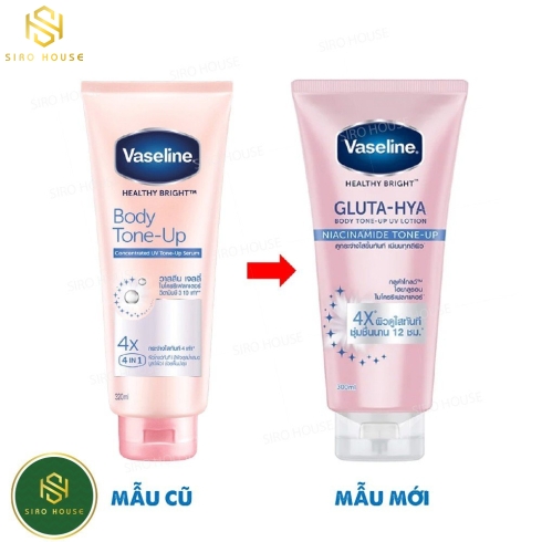 Sữa dưỡng thể Giúp Hỗ Trợ Sáng Da VASELINE Nâng Tông Gấp 4 Lần Gluta-Hya Niacinamide Tone-Up 300Ml