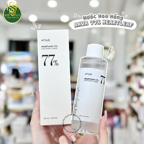 Nước hoa hồng ANUA 77% Heartleaf Soothing Toner (250mL)