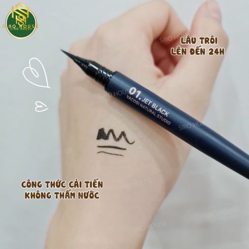 Bút kẻ mắt nước VACOSI Natural Studio Waterproof Eyeliner