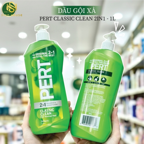 Dầu gội đầu PERT CLASSIC CLEAN (2 IN 1) 1L của Mỹ