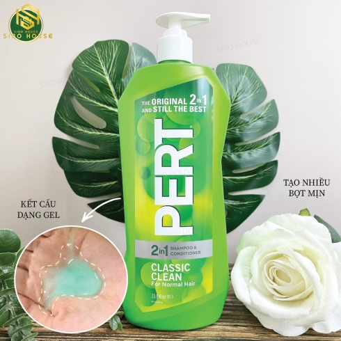 Dầu gội đầu PERT CLASSIC CLEAN (2 IN 1) 1L của Mỹ