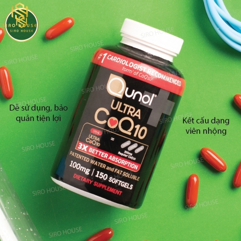 Viên uống bổ sung CoQ10 cho tim Qunol Ultra CoQ10 100mg 180 Softgels