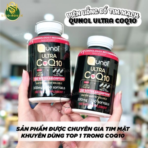 Viên uống bổ sung CoQ10 cho tim Qunol Ultra CoQ10 100mg 180 Softgels