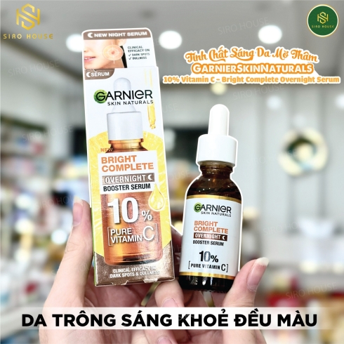 Tinh Chất Dưỡng Da Ban Đêm Garnier 10% Vitamin C Bright Complete Overnight  30ml