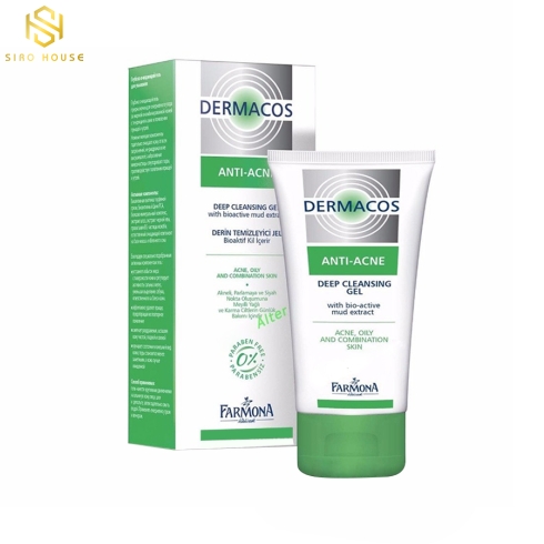 Sữa rửa mặt DERMACOS Anti-Acne Deep Cleansing Gel 150mL