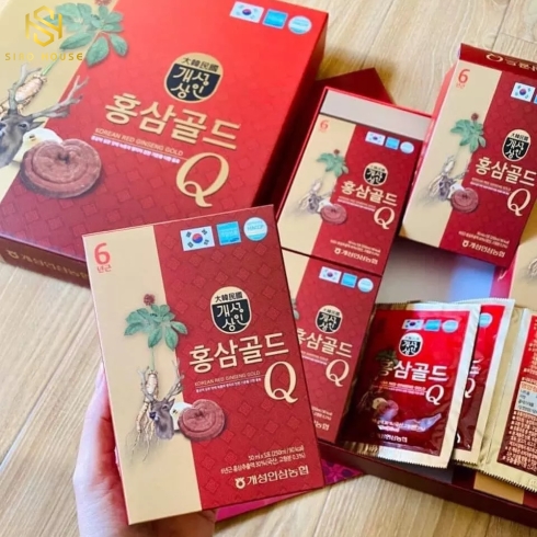 Nước hồng sâm nhung hươu linh chi NONGHYUP Korean Red Ginseng Gold Q 50mL x 30gói