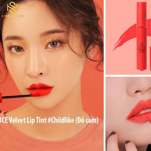 Son 3CE Kem Velvet Lip Tint Màu Child Like