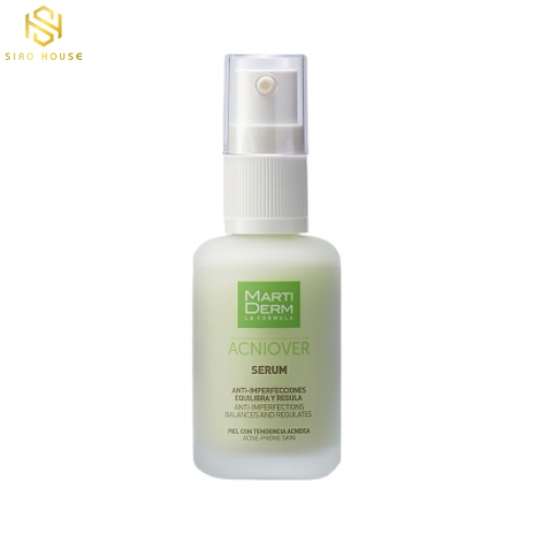 Tinh chất giảm mụn & kiểm soát nhờn MARTI DERM Acniover Serum 30mL 