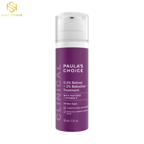 Tinh chất PAULAS Choice 0.3% Retinol + 2% Bakuchiol Treatment 30mL