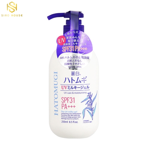 Sữa dưỡng thể chống nắng HATOMUGI chiết xuất ý dĩ 250mL