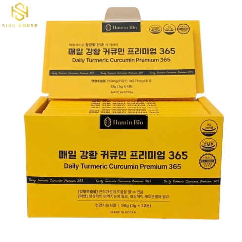 Tinh chất nghệ nano HAMIN BIO Daily Turmeric Curcumin Premium 365 (32 tép x 3g) 