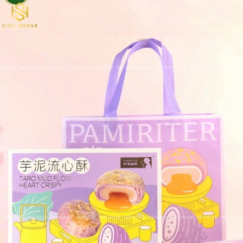 Bánh pía trứng chảy PAMIRITER khoai môn 320g (hộp 6 cái)