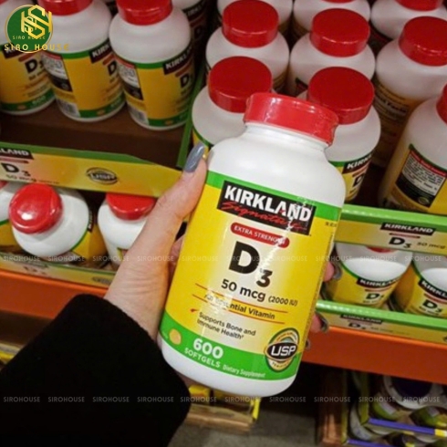 Viên uống Vitamin D3 500mcg KIRKLAND 600 viên