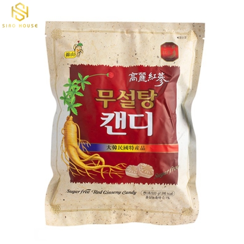 Kẹo sâm không đường Sugar Free Red Ginseng Candy 500g	