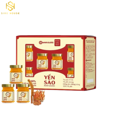 Yến Sào Chưng Hồng Sâm & Đông Trùng NAM DƯỢC  (6 lọ x70mL)