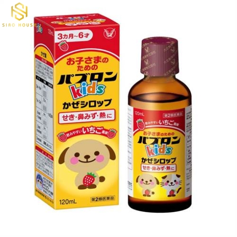 Siro trị ho, cảm, sốt Taisho PABURON Kids 120mL 