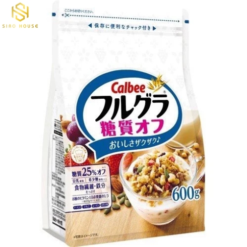 Ngũ Cốc Sấy Khô Calbee Gói Trắng 600gr Nhật Bản Chính Hãng