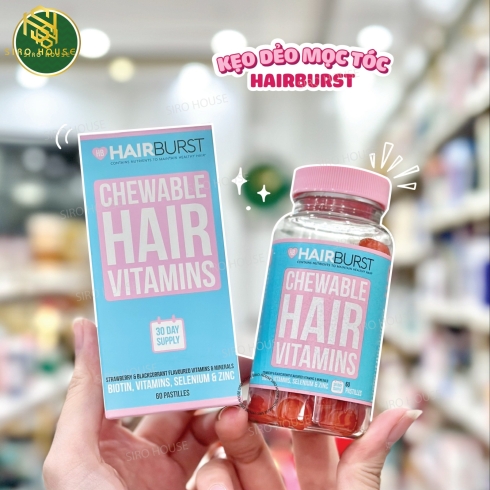 Kẹo ẻo Vitamins HAIRBURST Chewable Hair Vitamins ( 60 Viên)