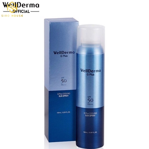 Xịt chống nắng WELLDERMA G Plus Cooling Sun Spray 180mL	