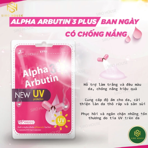 Viên kích trắng Alpha Arbutin 3 plus thái lan (Mẫu mới)