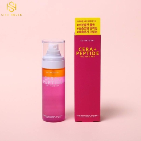 Xịt khoáng SO NATURAL Cera Peptide Oil Finisher 80mL