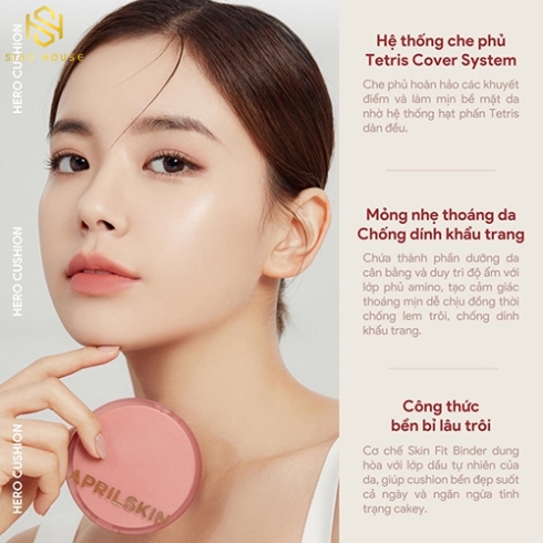 Phấn nước Aprilskin Hero Cushion SPF50+ PA++++ 