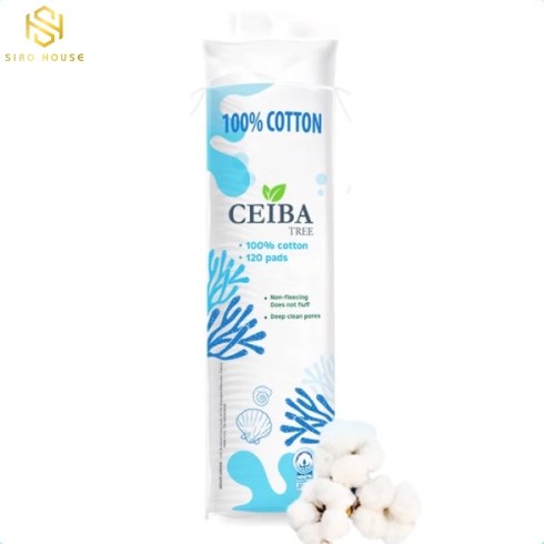 Bông Tẩy Trang Ceiba 100% Chất Liệu Cotton 120 Miếng 100% Cotton Tree