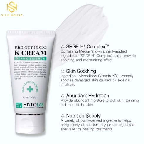 Kem dưỡng phục hồi da HISTOLAB Red Out Histo K Cream 50mL (Xanh lá)