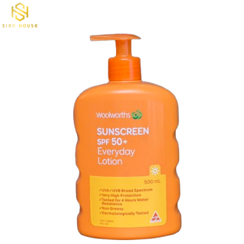 Kem chống nắng WOOLWORTHS Everyday Lotion SPF 50+ Sunscreen 500mL