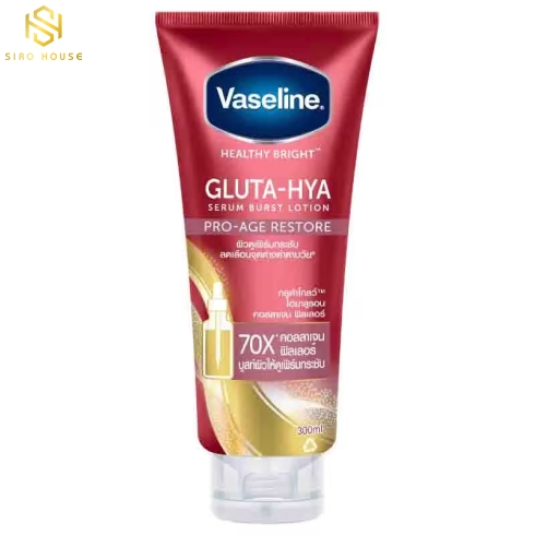 Sữa Dưỡng Thể Vaseline Healthy Bright Gluta Pro-Age Restore Serum Burst Lotion 300 ml