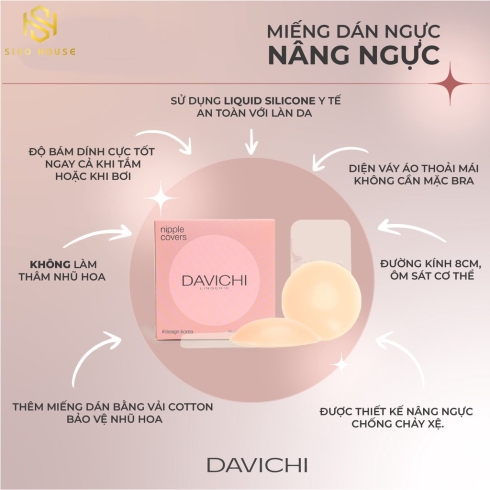 Miếng Dán Ngực Sillicone DAVICHI Lifting Nippe Covers