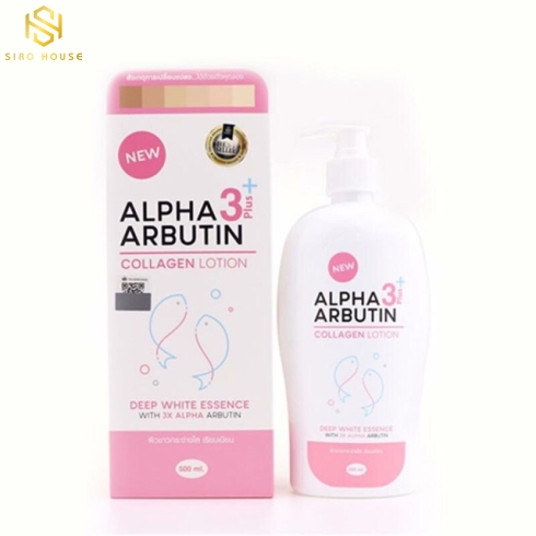 Dưỡng Thể Trắng Da Alpha Arbutin Collagen Lotion 3+ Plus 500mL