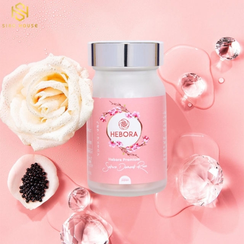 Viên uống hoa hồng làm thơm cơ thể HEBORA Sakura Damask Rose (60 viên)