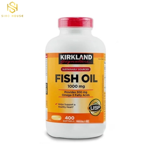 Viên uống dầu cá KIRKLAND Omega 3 Fish Oil 1000mg 400 viên