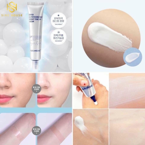 Kem dưỡng SUR.MEDIC Super Glutathione 100 Bright Tone Up Cream 40mL