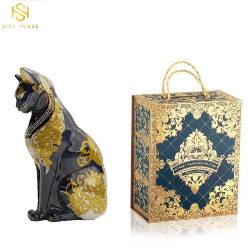 Rượu mèo Ai Cập sứ men Hoả Biến Quý Mão 2023 Royal Darius XO Gold 23K 1500mL