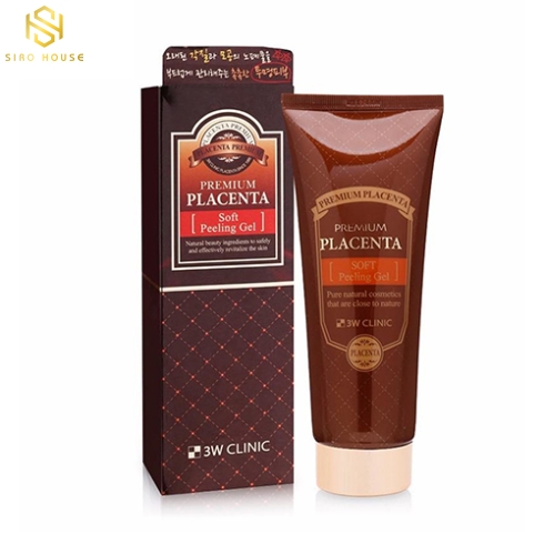 TẨY TẾ BÀO CHẾT 3w Clinic Premium Placenta oft Peeling Gel 180ML (Nâu)