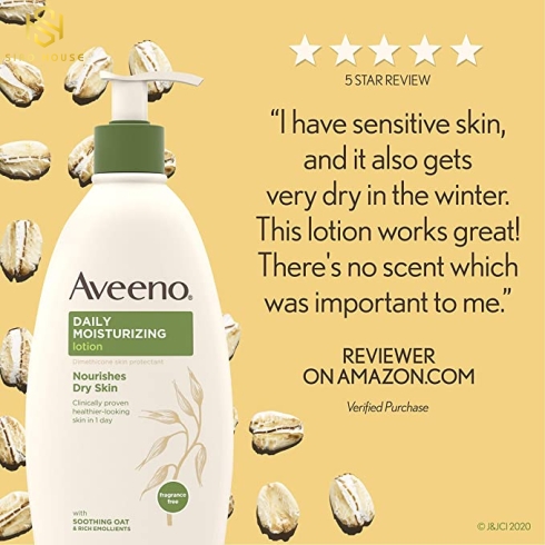 Sữa dưỡng thể lúa mạch AVEENO Daily Moisturizing Lotion 591mL 