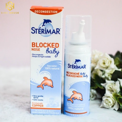Xịt mũi muối biển kháng viêm STÉRIMAR Nez Bouche BéBé 100mL (Cam)
