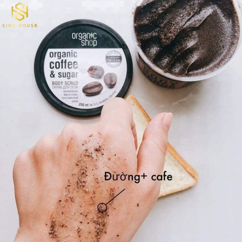 Tẩy tế bào chết toàn chân ORGANIC SHOP Organic Coffee & Sugar Body Scrub 250g
