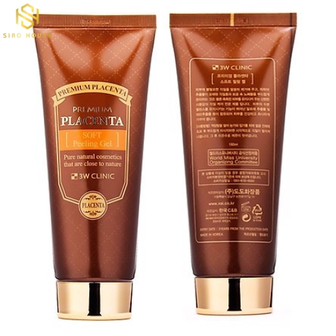 TẨY TẾ BÀO CHẾT 3w Clinic Premium Placenta oft Peeling Gel 180ML (Nâu)