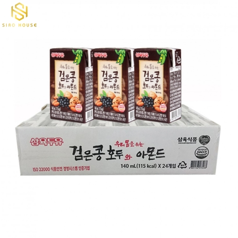 Sữa óc chó hạnh nhân đậu đen SAHMYOOK (140mL x 24 hộp)